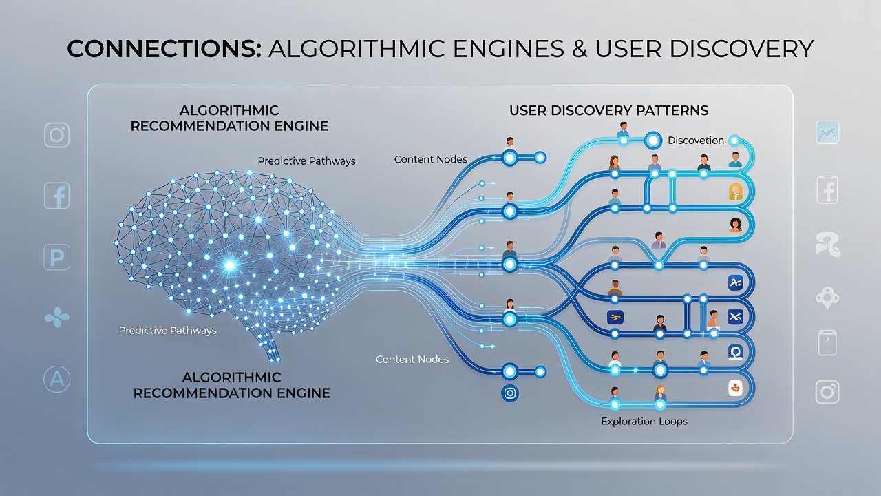 Analysis dashboard illustrating user discovery patterns influenced by recommendation algorithms on betting platforms