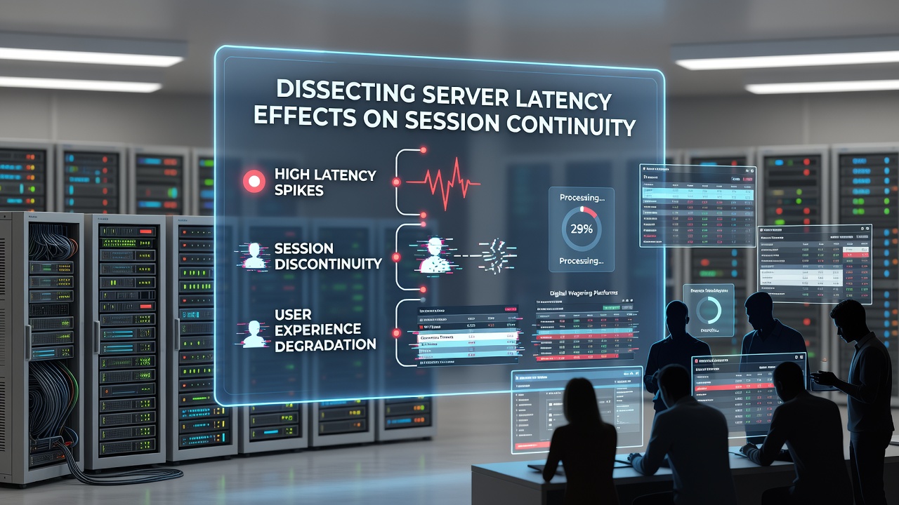 Network performance charts displaying latency trends across wagering platforms