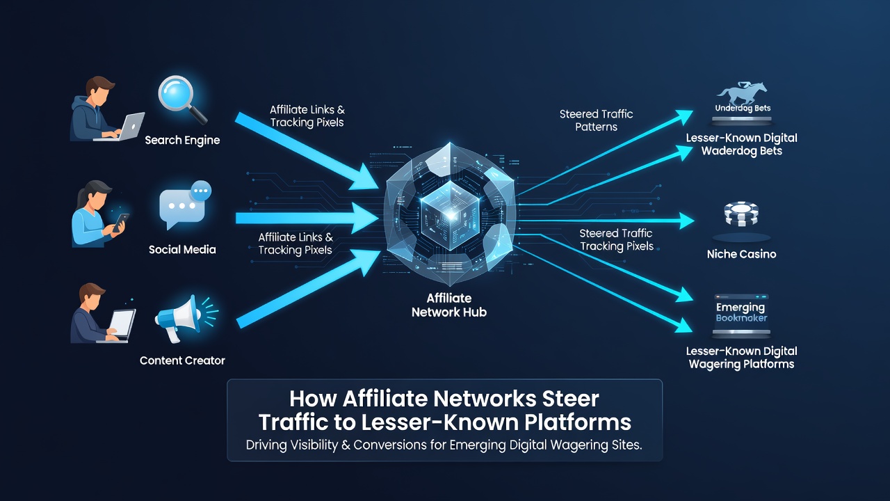 Traffic flow patterns from affiliate networks to emerging betting platforms