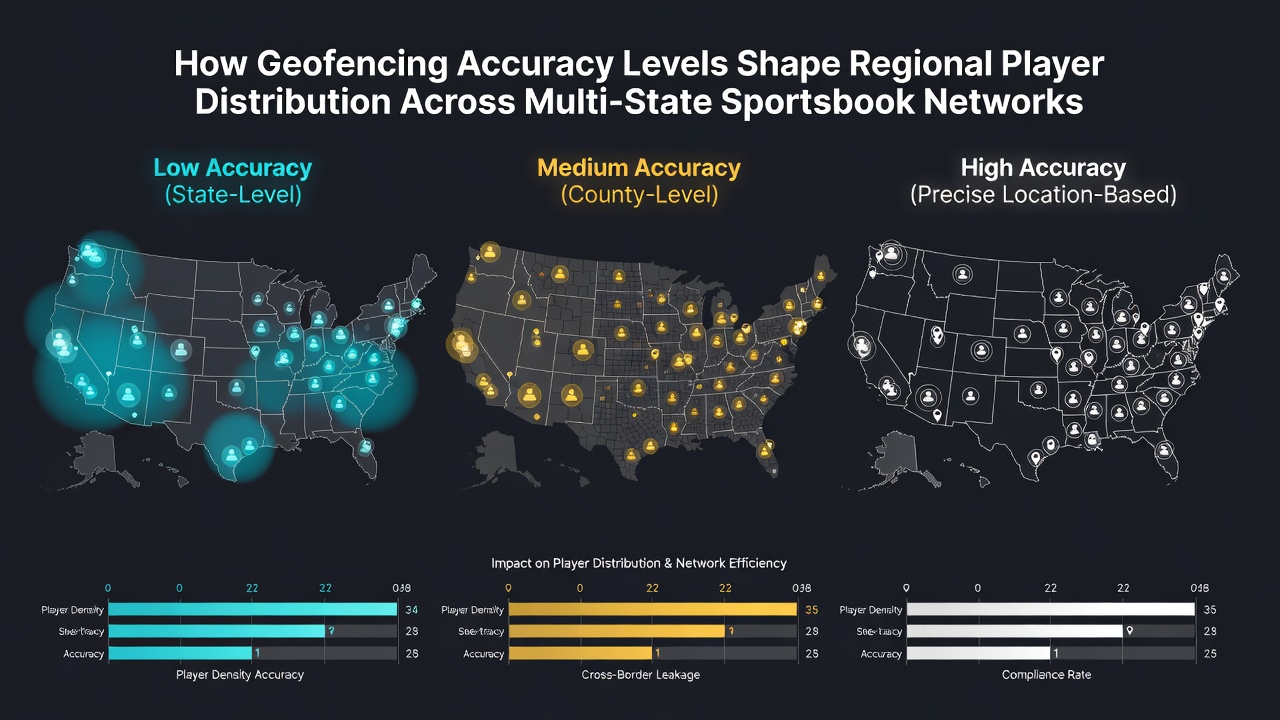Map showing state boundary lines and player access zones in multi-state sportsbook networks