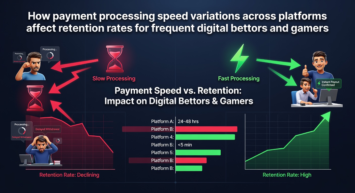 Digital payment processing interface showing transaction speeds across gaming platforms